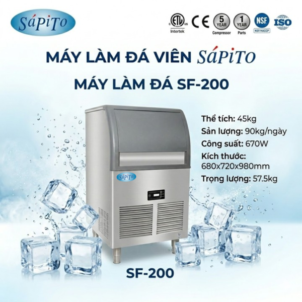 Máy làm đá viên Sápito SF-200